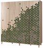 Riidekapp Kalune Design Wardrobe 863 (II), 180 cm, tamm/roheline