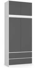 Riidekapp Akord Furniture Factory S90, 50.4 x 90.4 x 235 cm, valge/hall