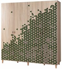 Riidekapp Kalune Design Wardrobe 863 (II), 180 cm, tamm/roheline