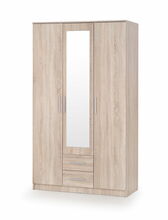 Peegliga riidekapp Halmar Lima S-3, tamm