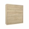 Riidekapp Adrk Furniture Terecia 200, liugustega, 58 x 200 x 215 cm, tamme värv
