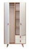 Riidekapp Kalune Design Musso, 52 x 100 x 190 cm, tamm/valge