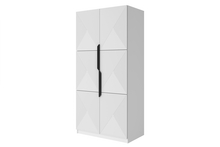 Riidekapp Bogart Asha, 100 cm, valge/must