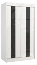 Riidekapp Adrk Furniture Karen, liugustega, 61 x 120 x 215 cm, valge