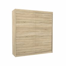 Riidekapp Adrk Furniture Terecia 200, liugustega, 58 x 200 x 215 cm, tamme värv
