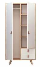 Riidekapp Kalune Design Musso, 52 x 100 x 190 cm, tamm/valge