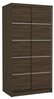 Riidekapp Adrk Furniture Riva 100, 100 x 58 x 200 cm, šokolaad
