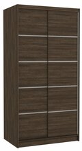 Riidekapp Adrk Furniture Riva 100, 100 x 58 x 200 cm, šokolaad