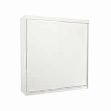 Riidekapp Adrk Furniture Terecia 200, liugustega, 58 x 200 x 215 cm, valge