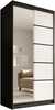 Riidekapp Adrk Furniture Laurencja 100, 100 x 58 x 200 cm, liugustega, must