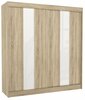 Riidekapp Adrk Furniture Karen, liugustega, 61 x 200 x 215 cm, tamme värvi