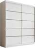 Riidekapp Adrk Furniture Hannah 180, liugustega, 180 x 58 x 215 cm, valge