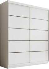 Riidekapp Adrk Furniture Hannah 180, liugustega, 180 x 58 x 215 cm, valge