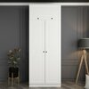 Riidekapp Kalune Design Kale 2236, 52 x 90 x 255 cm, valge