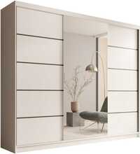 Riidekapp Adrk Furniture Etna 250, 250 x 215 x 58 cm, valge, liugustega