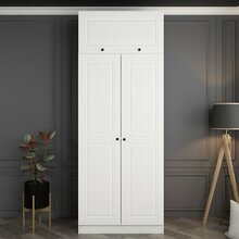 Riidekapp Kalune Design Kale 2236, 52 x 90 x 255 cm, valge