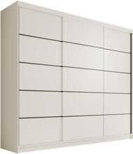 Liugustega riidekapp Adrk Furniture Andy 250, 250 x 215 x 58 cm, valge