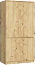 Riidekapp Akord S90 4D CLP, 50.4 x 90.4 x 180 cm, pruun