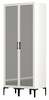 Riidekapp Kalune Design Kumsal RR, 47.5 x 80 x 201.4 cm, peegliga, valge