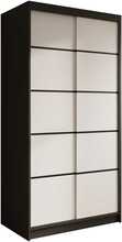Riidekapp Adrk Furniture Verto 100, liugustega, must, 100 x 58 x 200 cm