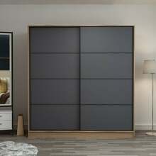 Riidekapp Kalune Design Kale 7163, 52 x 220 x 210 cm, pruun