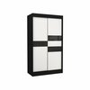 Riidekapp Adrk Furniture Batia 120, 120 x 61 x 215 cm, must/valge, liugustega