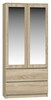 Riidekapp Top E Shop SS-90, 50 x 90 x 180 cm, tamm, peegliga