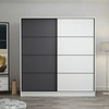 Riidekapp Kalune Design Kale 3970, 52 x 180 x 210 cm, antratsiit/valge