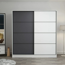 Riidekapp Kalune Design Kale 3970, 52 x 180 x 210 cm, antratsiit/valge