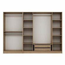 Riidekapp Kalune Design Kale 7670, 52 x 270 x 210 cm, pruun