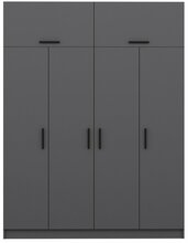 Riidekapp Kalune Design Kale 5173, 52 x 180 x 235 cm, antratsiit
