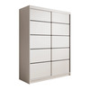 Riidekapp liugustega Adrk Furniture Calma 150, 150 x 58 x 200 cm, valge