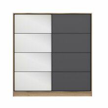 Riidekapp Kalune Design Kale 3175, 52 x 180 x 190 cm, peegliga, antratsiit