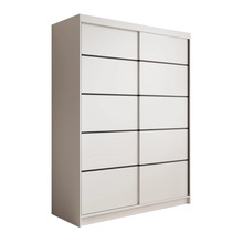 Riidekapp liugustega Adrk Furniture Calma 150, 150 x 58 x 200 cm, valge