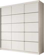 Riidekapp liugustega Adrk Furniture Greta 200, 200 x 58 x 215 cm, valge