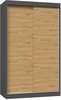 Riidekapp Top E Shop IGA 120, 61 x 120 x 200 cm, antratsiit/tamm