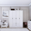 Riidekapp Hanah Home Duru, 4 ust, 140 x 182 x 45 cm, matt valge