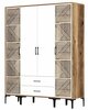 Riidekapp Kalune Design Kumsal PTP, 47.5 x 160 x 201.4 cm, valge/pähkel