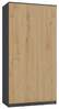 Riidekapp Topeshop SD-90 ANT/ART KPL, 90 x 50 x 180 cm, antratsiit/tamm