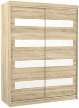 Riidekapp Adrk Furniture Karen, 150 x 58 x 200 cm, tamme värv/valge