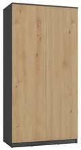 Riidekapp Topeshop SD-90 ANT/ART KPL, 90 x 50 x 180 cm, antratsiit/tamm