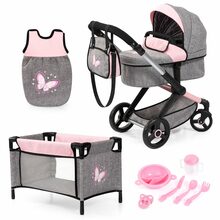 Nuku vanker Bayer Dolls pram Xeo mega set, 17033AD