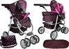 Nuku vanker Alice 2in1, must/roosa