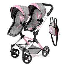 Nukukäru kaksikutele Bayer Design Twin Pram Neo, 26233AA, hall liblikaga