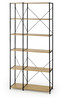 Riiul Halmar REG19, 90 x 30 x 190 cm, tamm/must