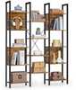 Raamaturiiul Vasagle LLS107B01, 24 x 128 x 166 cm, vintage pruun
