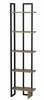Põrandariiul Kalune Design Alice, 45.2 x 21.6 x 180 cm, must/pruun