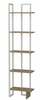 Põrandariiul Kalune Design Alice 875ZNA3615, 45,2 x 21,6 x 180 cm, pruun/valge