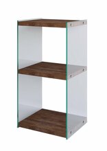 Raamaturiiul Kalune Design R300, 35 x 40 x 80 cm, läbipaistev/pruun