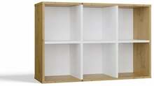 Raamaturiiul Top E Shop Malax Mini 2X3 Artisan, 90 x 30 x 65 cm, tamm/valge